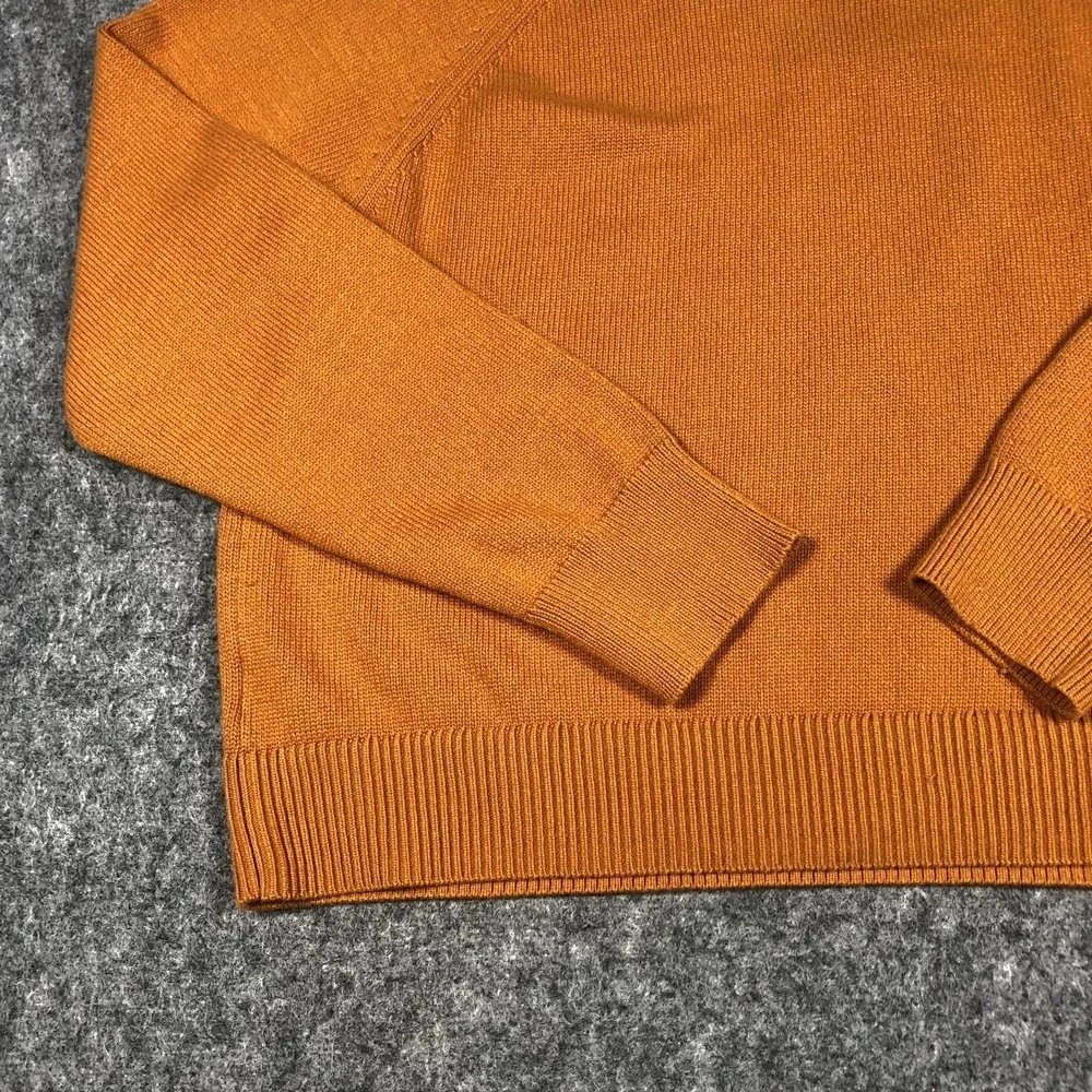 Banana Republic Sweater Mens XL Orange Cotton Blend Crewneck Knit Pullover